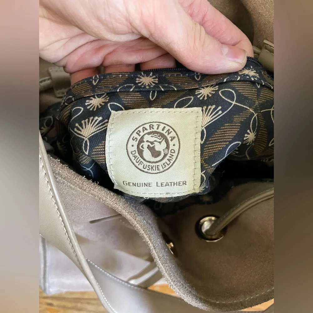 Spartina Tan Suede Harper Hobo Bag